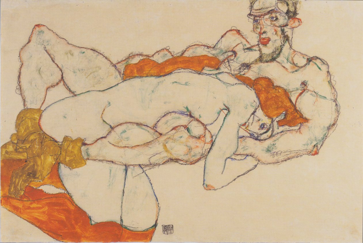 情侣 作者 埃贡·席勒（Egon Schiele）