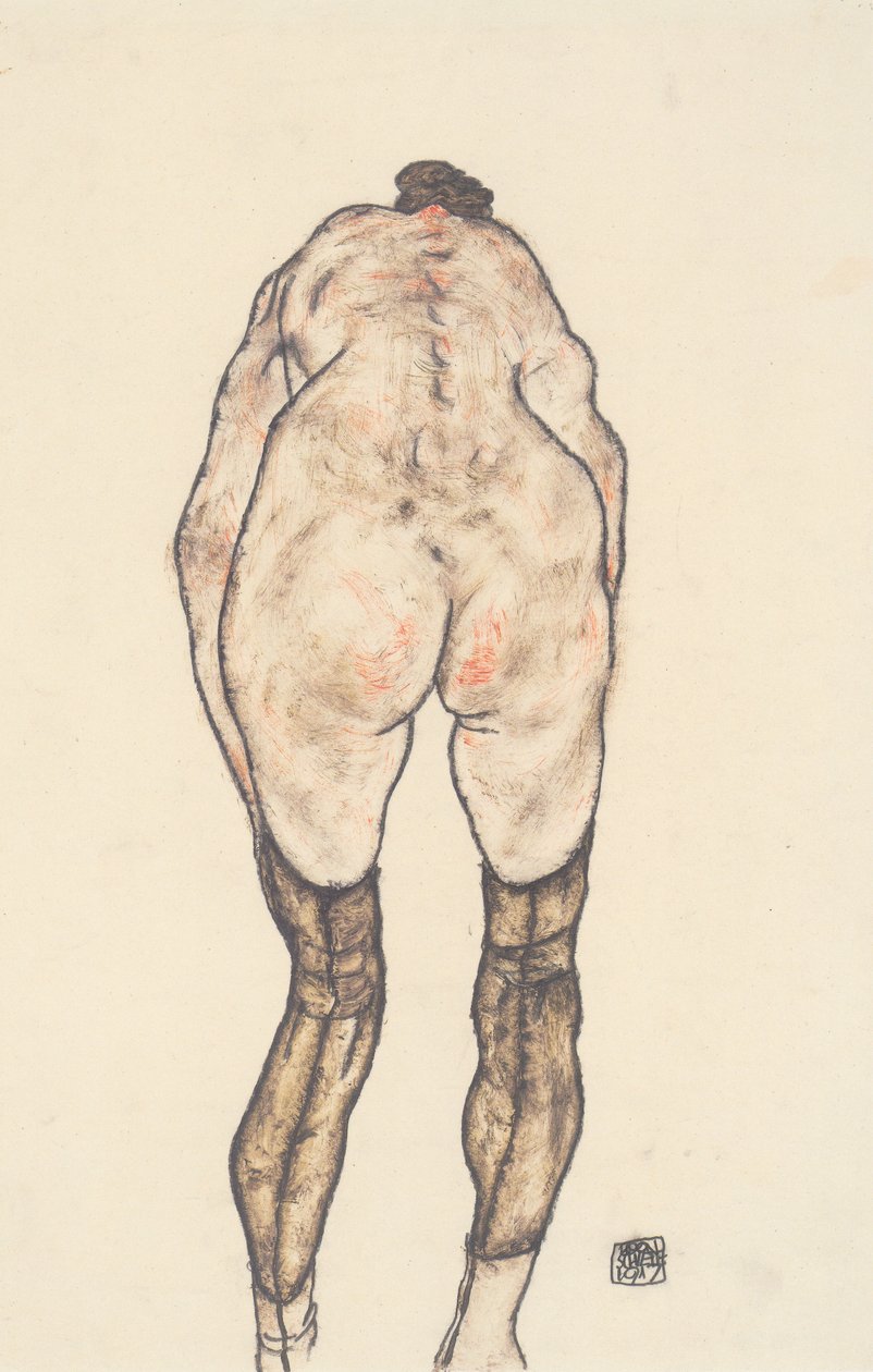 女仰泳 作者 埃贡·席勒（Egon Schiele）