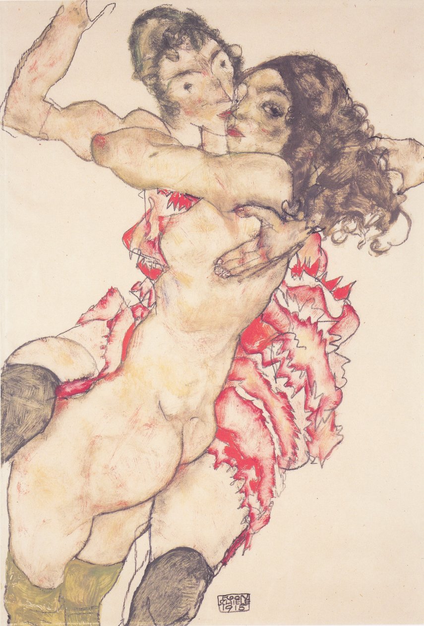 两个女朋友 作者 埃贡·席勒（Egon Schiele）
