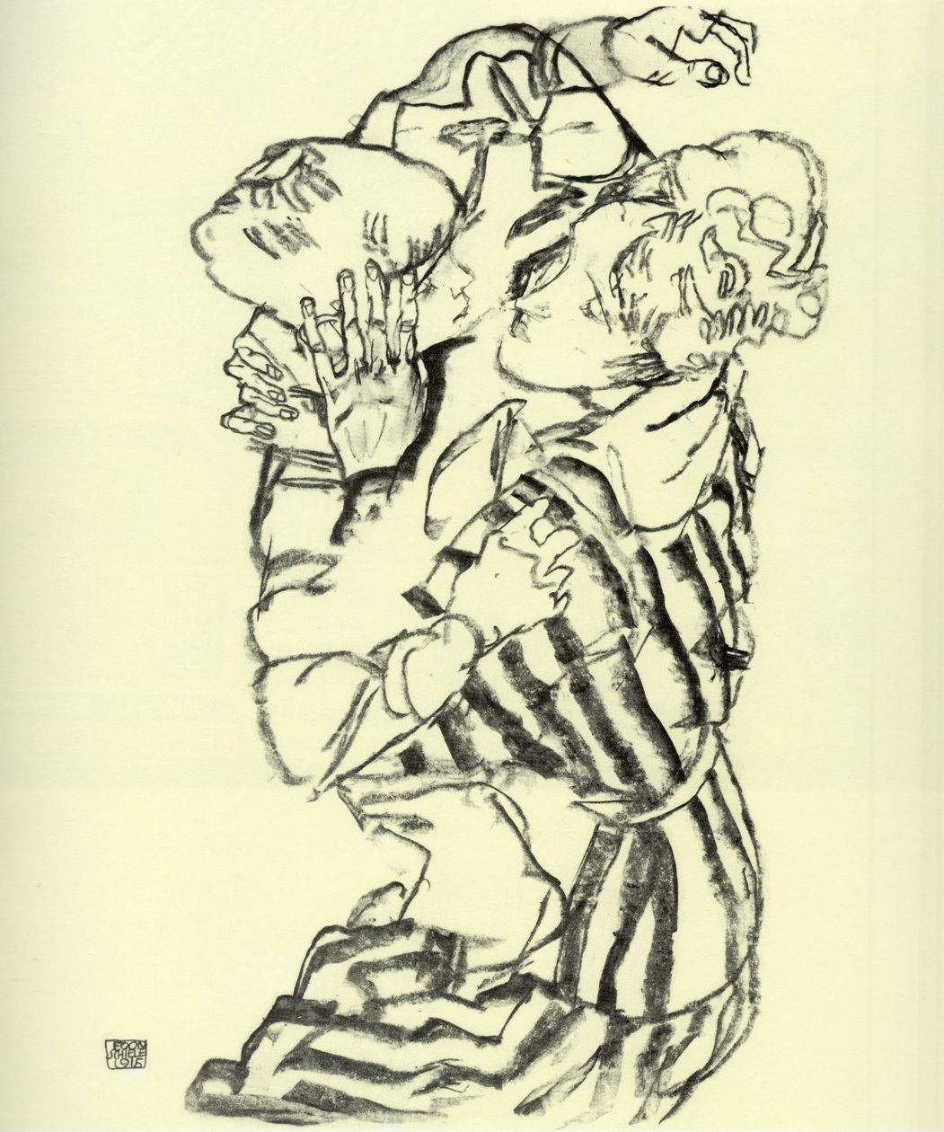 阿姨和侄子 作者 埃贡·席勒（Egon Schiele）