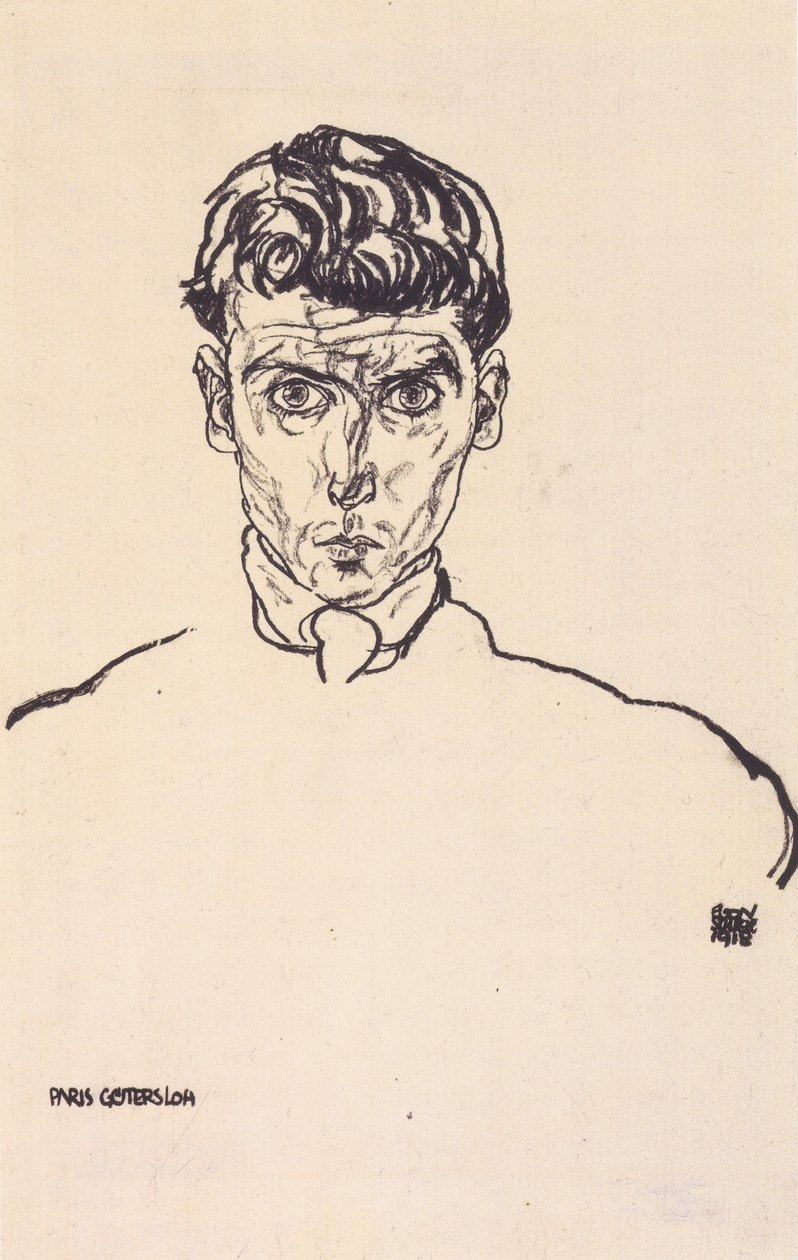 肖像阿尔伯特巴黎居特斯洛 作者 埃贡·席勒（Egon Schiele）