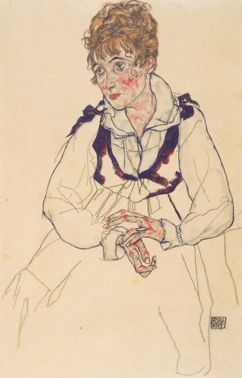 肖像伊迪丝席勒 作者 埃贡·席勒（Egon Schiele）