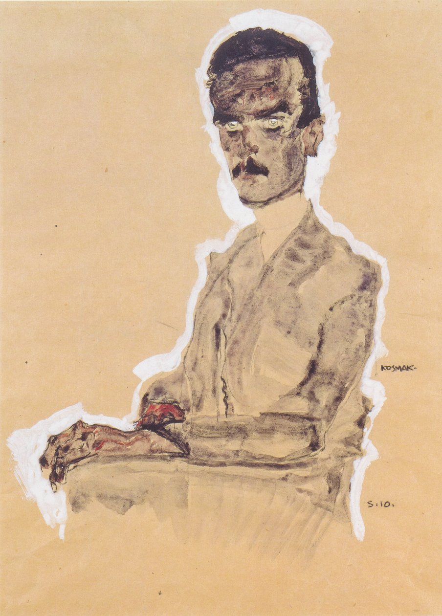 肖像Eduard Kosmack 作者 埃贡·席勒（Egon Schiele）