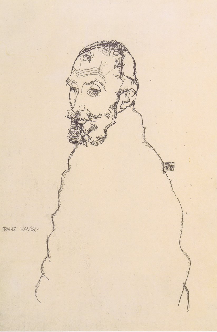 肖像Franz Hauer 作者 埃贡·席勒（Egon Schiele）