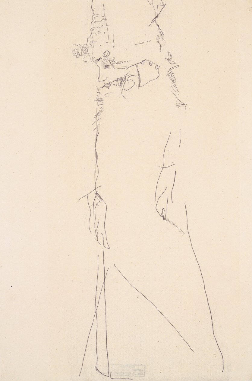 肖像Gerti Schiele闭着眼睛 作者 埃贡·席勒（Egon Schiele）