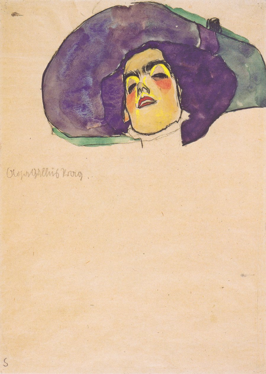 奥尔加Gallus布拉格画象 作者 埃贡·席勒（Egon Schiele）