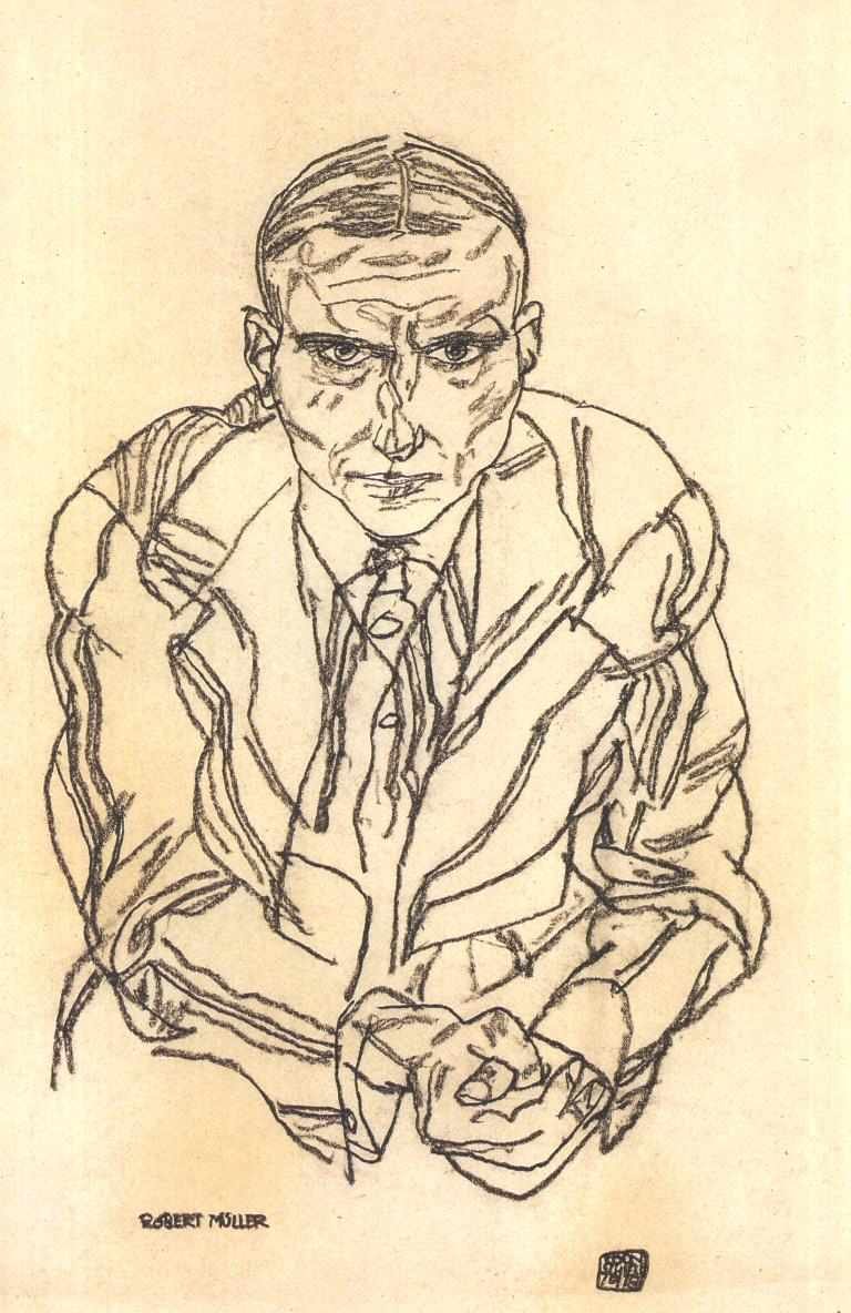 肖像罗伯特穆勒 作者 埃贡·席勒（Egon Schiele）