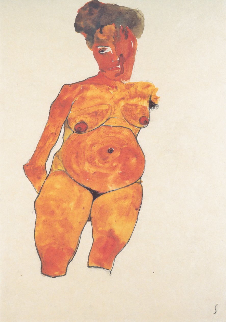 一名孕妇的画象 作者 埃贡·席勒（Egon Schiele）