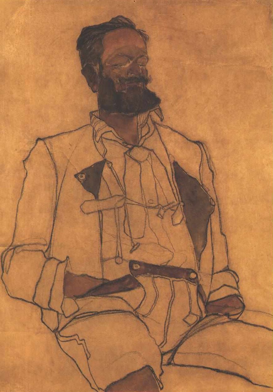 绅士的肖像 作者 埃贡·席勒（Egon Schiele）
