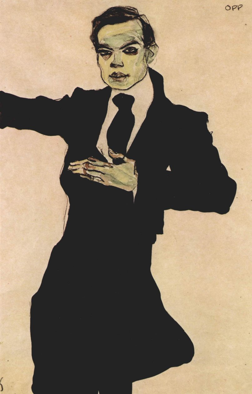 画家Max Oppenheimer 作者 埃贡·席勒（Egon Schiele）