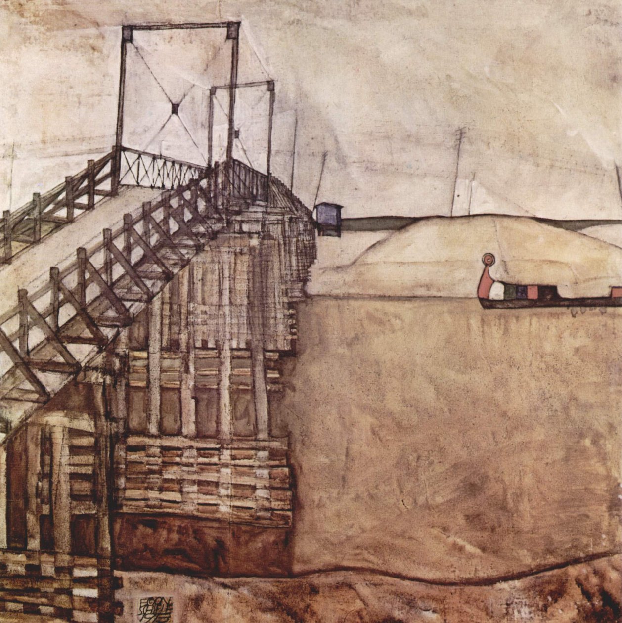 这座桥 作者 埃贡·席勒（Egon Schiele）