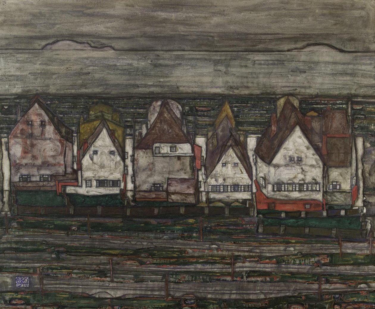 海边的房子 作者 埃贡·席勒（Egon Schiele）