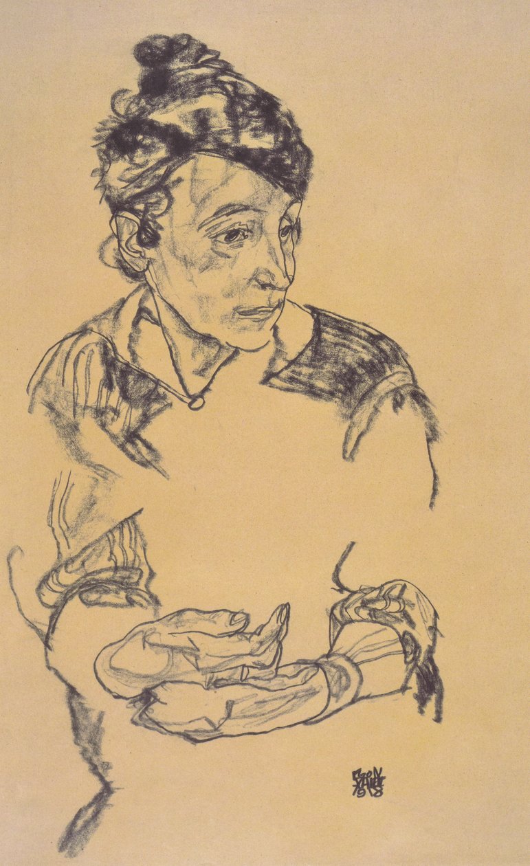 艺术家的母亲 作者 埃贡·席勒（Egon Schiele）