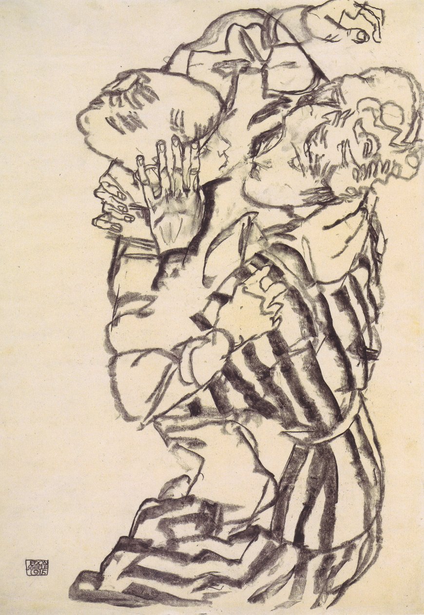 伊迪丝席勒和她的侄子 作者 埃贡·席勒（Egon Schiele）
