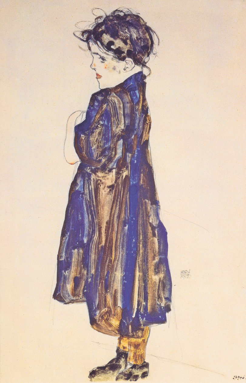 半成长的农民女孩 作者 埃贡·席勒（Egon Schiele）