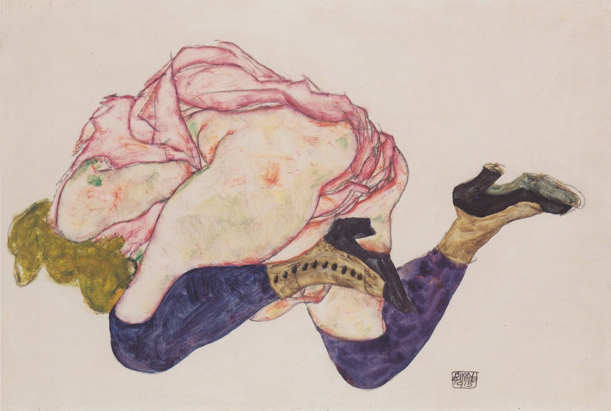 跪着低头跪着 作者 埃贡·席勒（Egon Schiele）