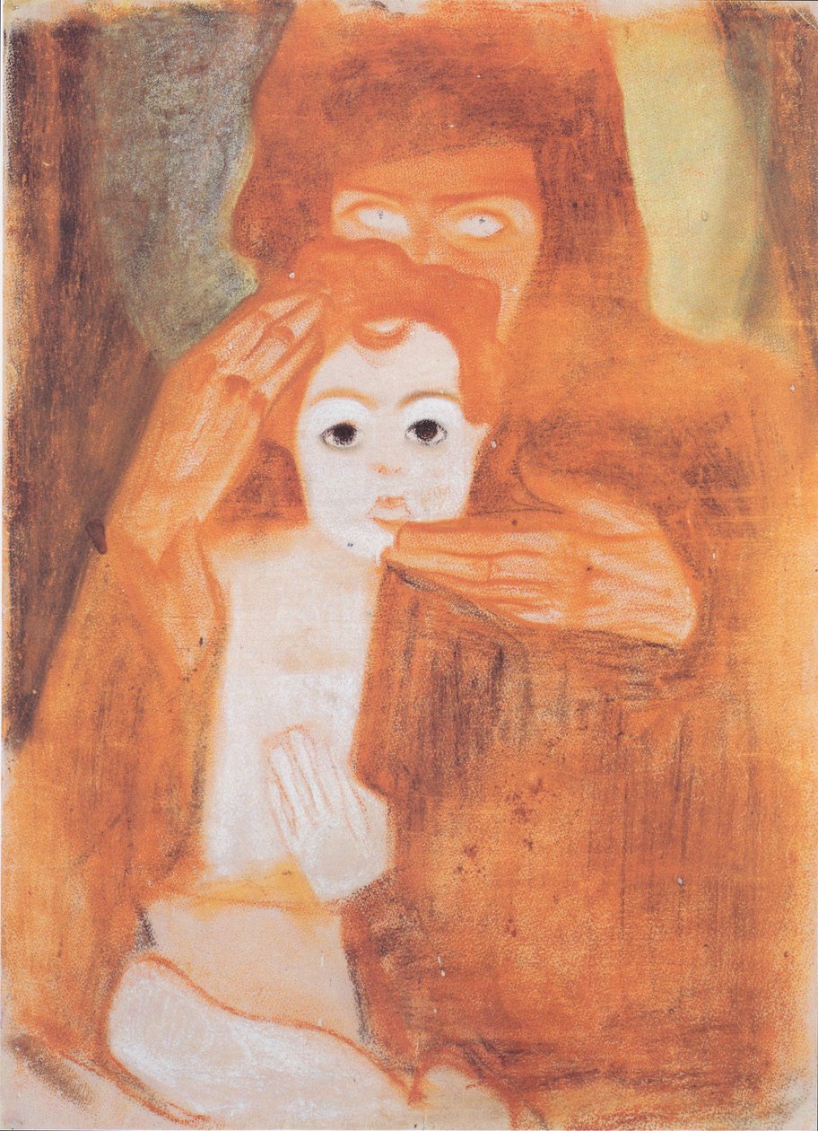 麦当娜和孩子 作者 埃贡·席勒（Egon Schiele）
