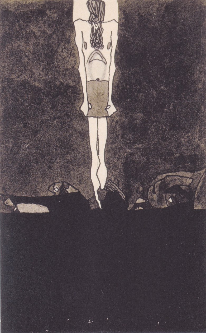 缠腰带的男人 作者 埃贡·席勒（Egon Schiele）
