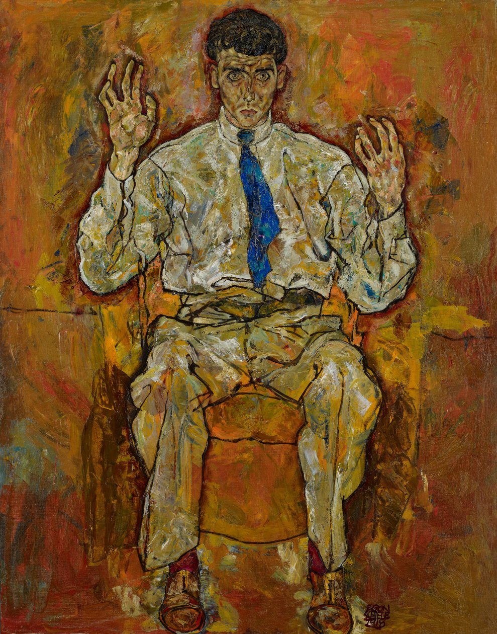 1918年，居特斯洛的巴黎肖像 作者 埃贡·席勒（Egon Schiele）