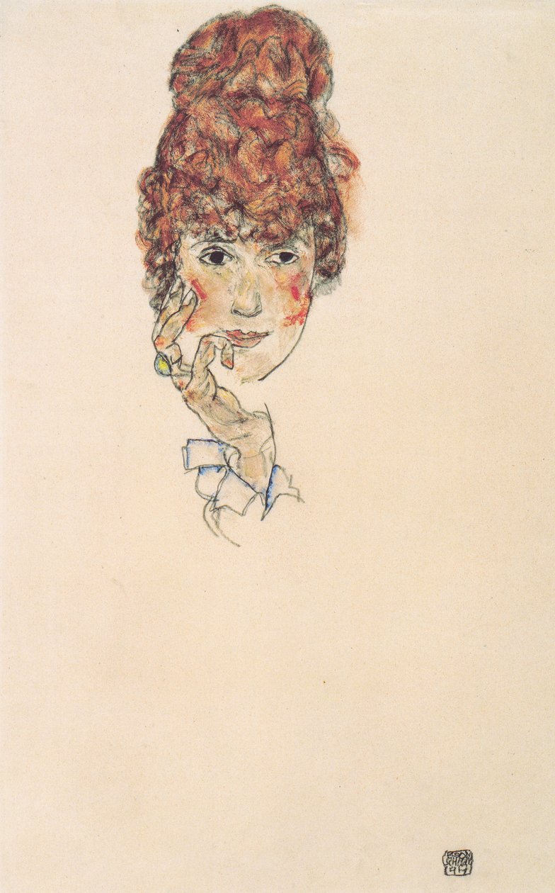 肖像伊迪丝席勒 作者 埃贡·席勒（Egon Schiele）