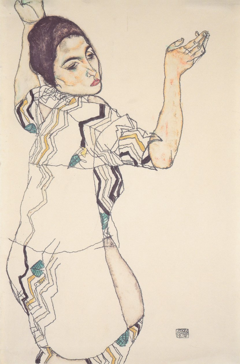 Friederike玛丽亚啤酒画象 作者 埃贡·席勒（Egon Schiele）
