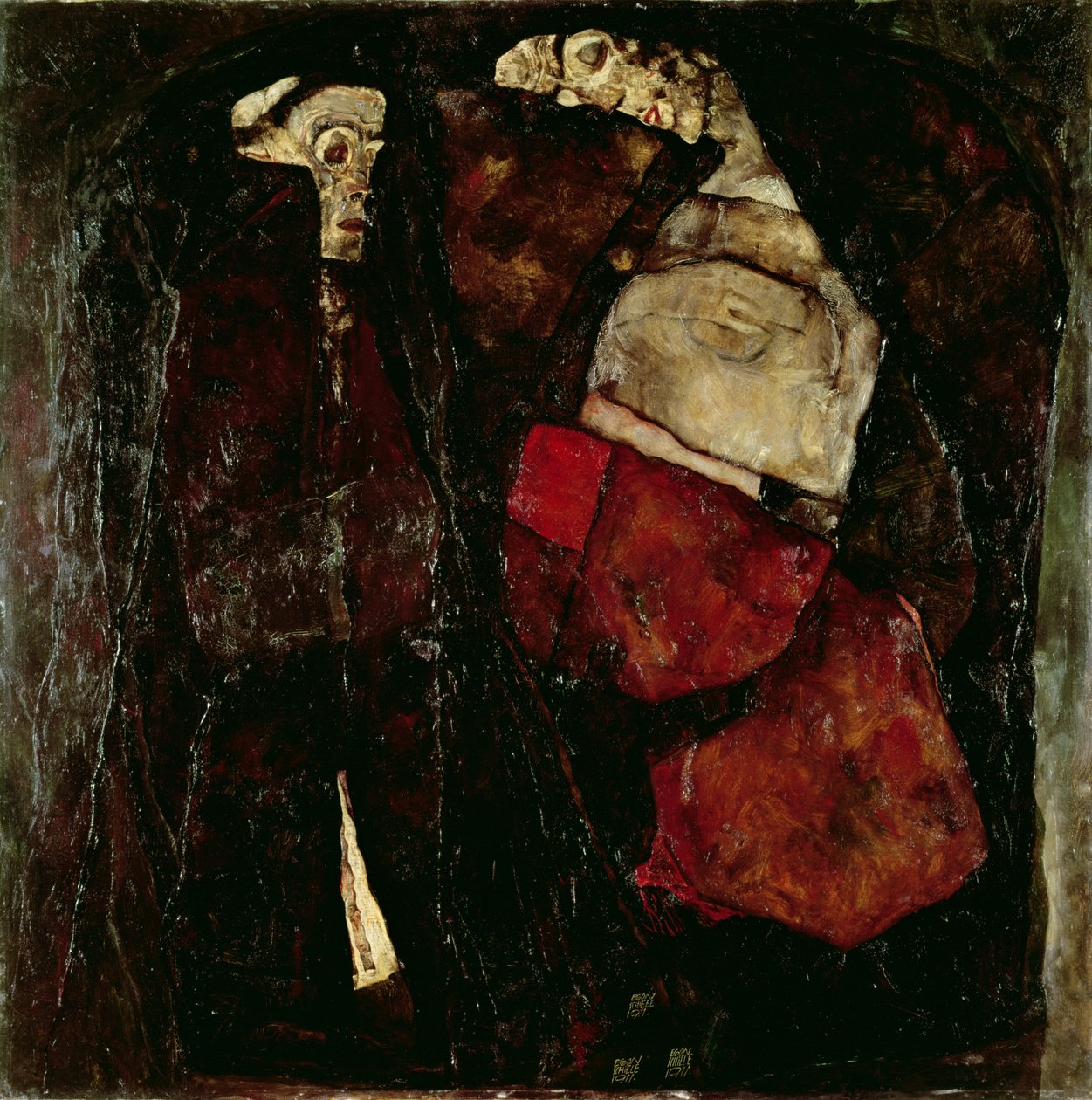 孕妇和死亡，1911年 作者 埃贡·席勒（Egon Schiele）