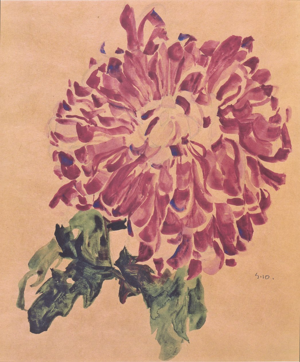 红菊花 作者 埃贡·席勒（Egon Schiele）