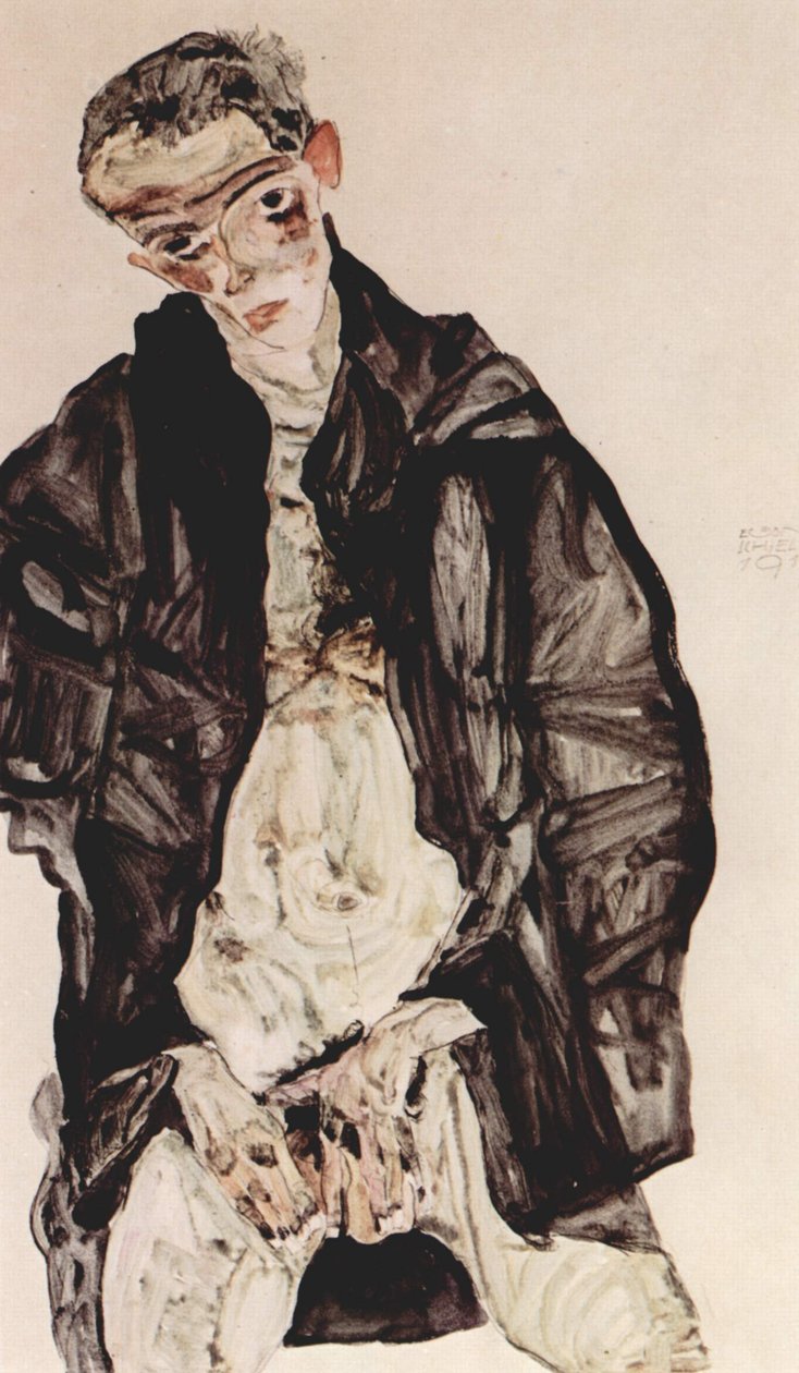 手淫 作者 埃贡·席勒（Egon Schiele）