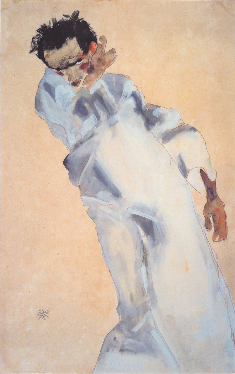 自画像 作者 埃贡·席勒（Egon Schiele）