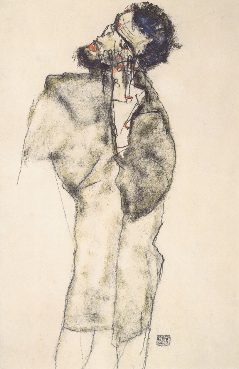 自画像作为禁欲主义者 作者 埃贡·席勒（Egon Schiele）