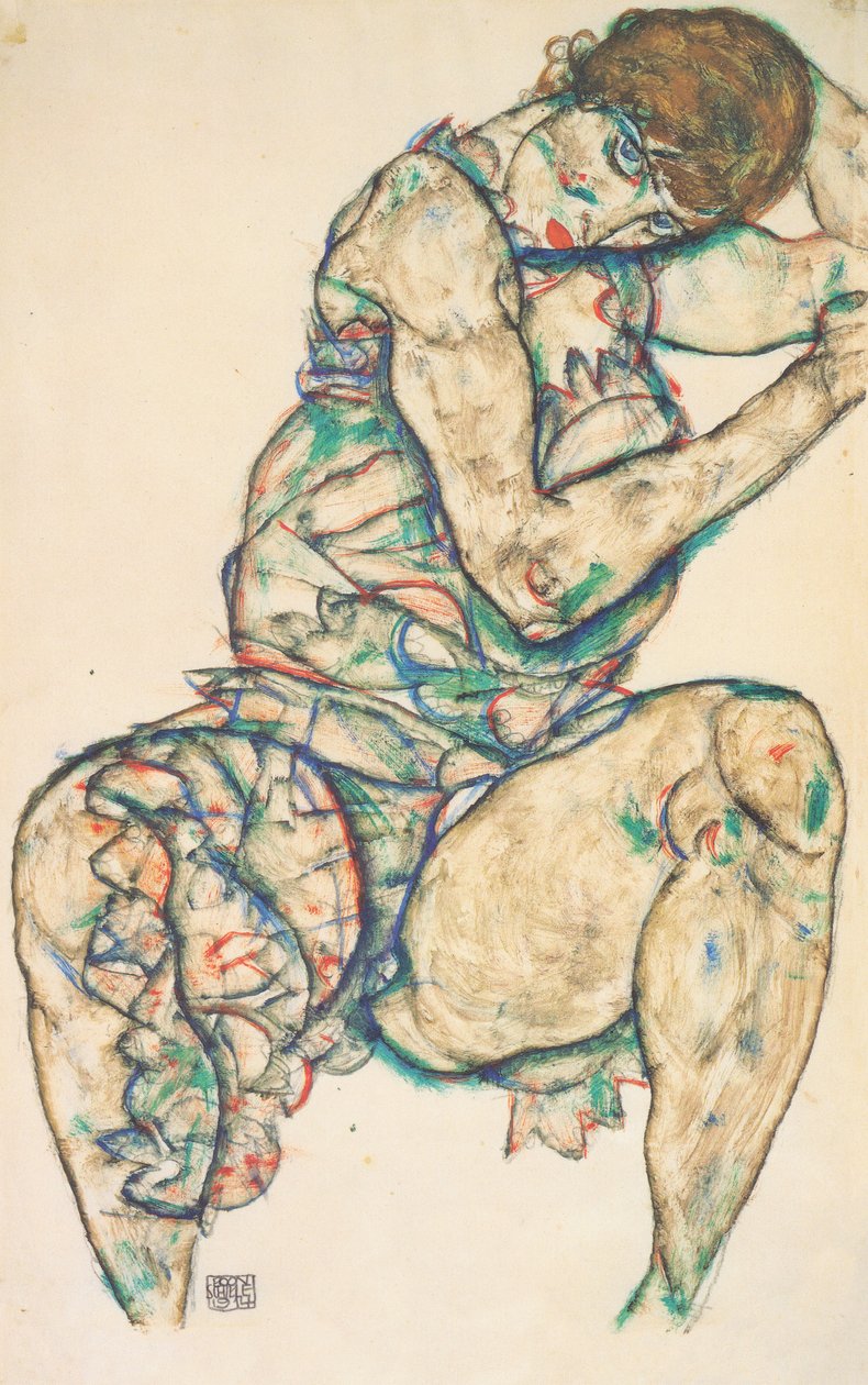 坐半拍 作者 埃贡·席勒（Egon Schiele）