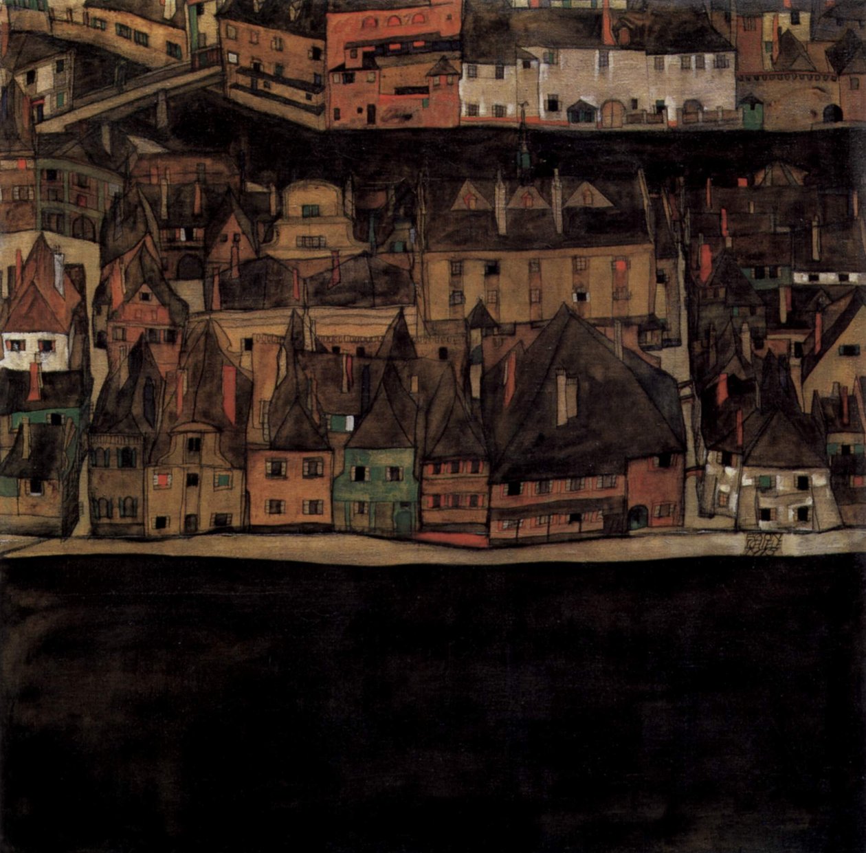 小城 作者 埃贡·席勒（Egon Schiele）