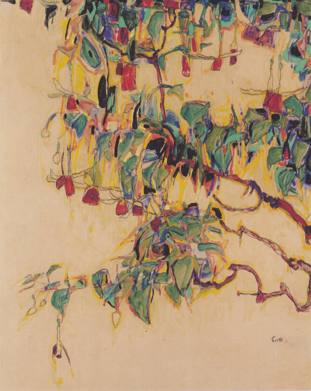 阳光树 作者 埃贡·席勒（Egon Schiele）