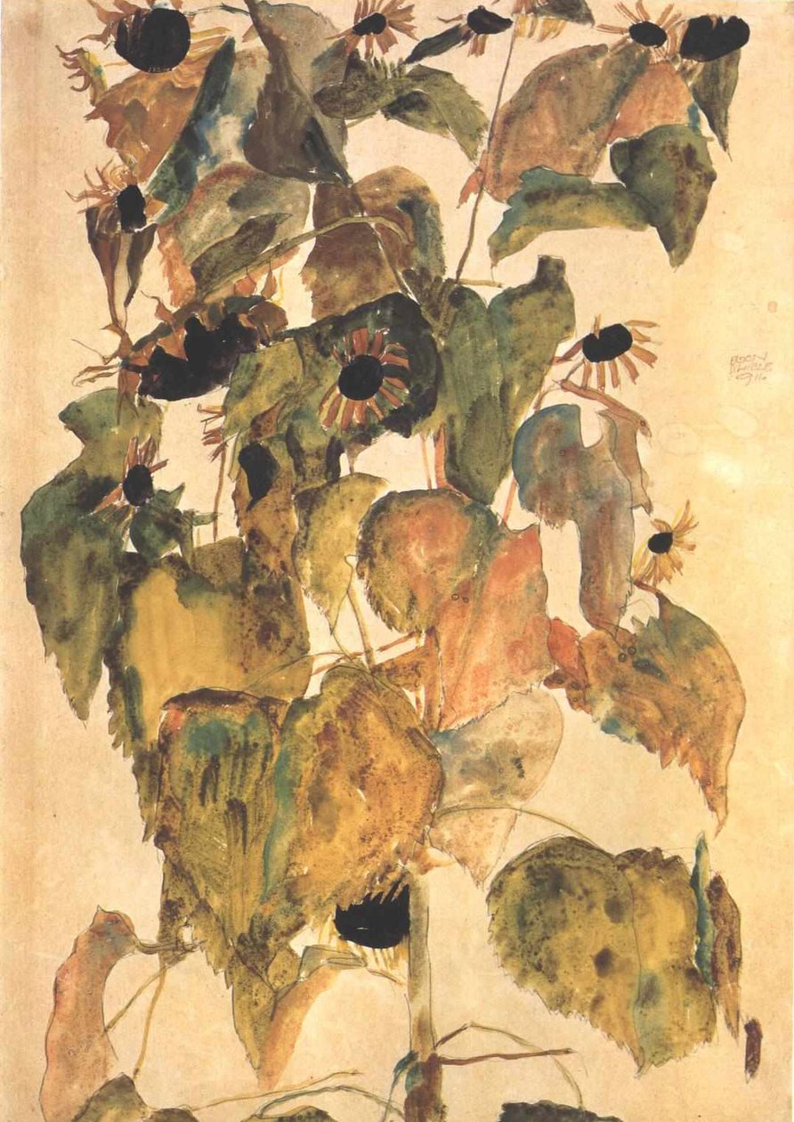 向日葵 作者 埃贡·席勒（Egon Schiele）