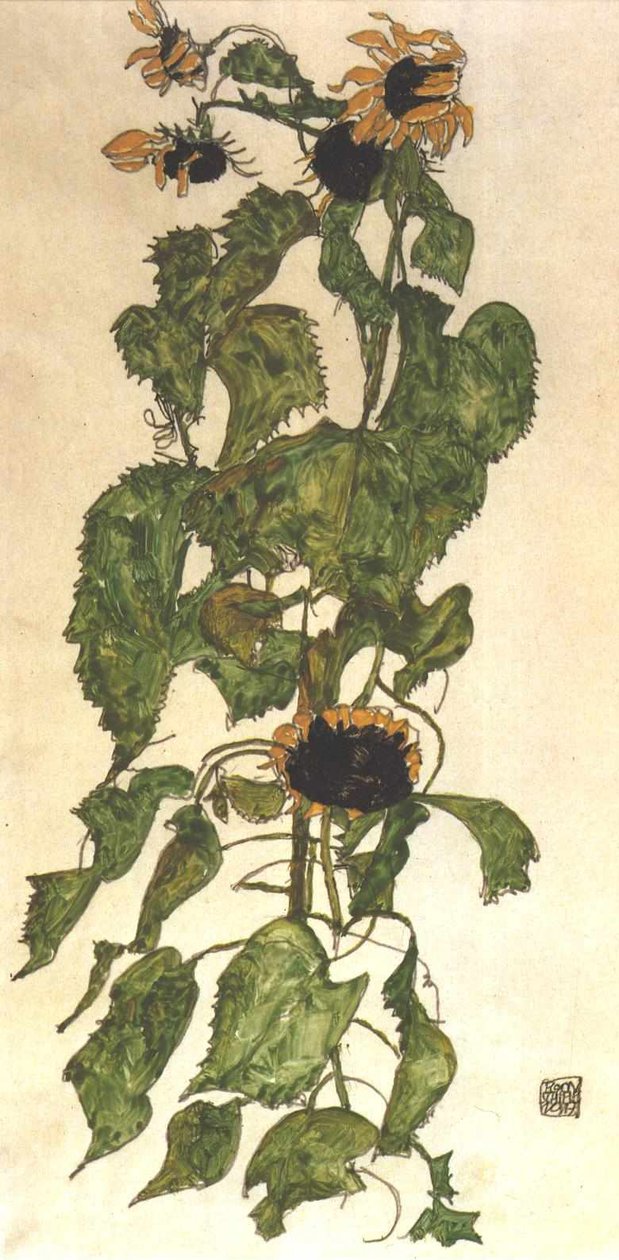 向日葵 作者 埃贡·席勒（Egon Schiele）
