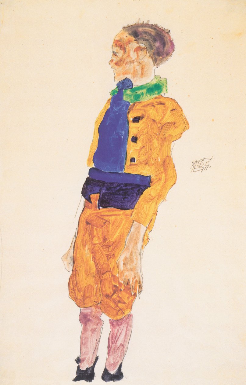 常设男孩 作者 埃贡·席勒（Egon Schiele）