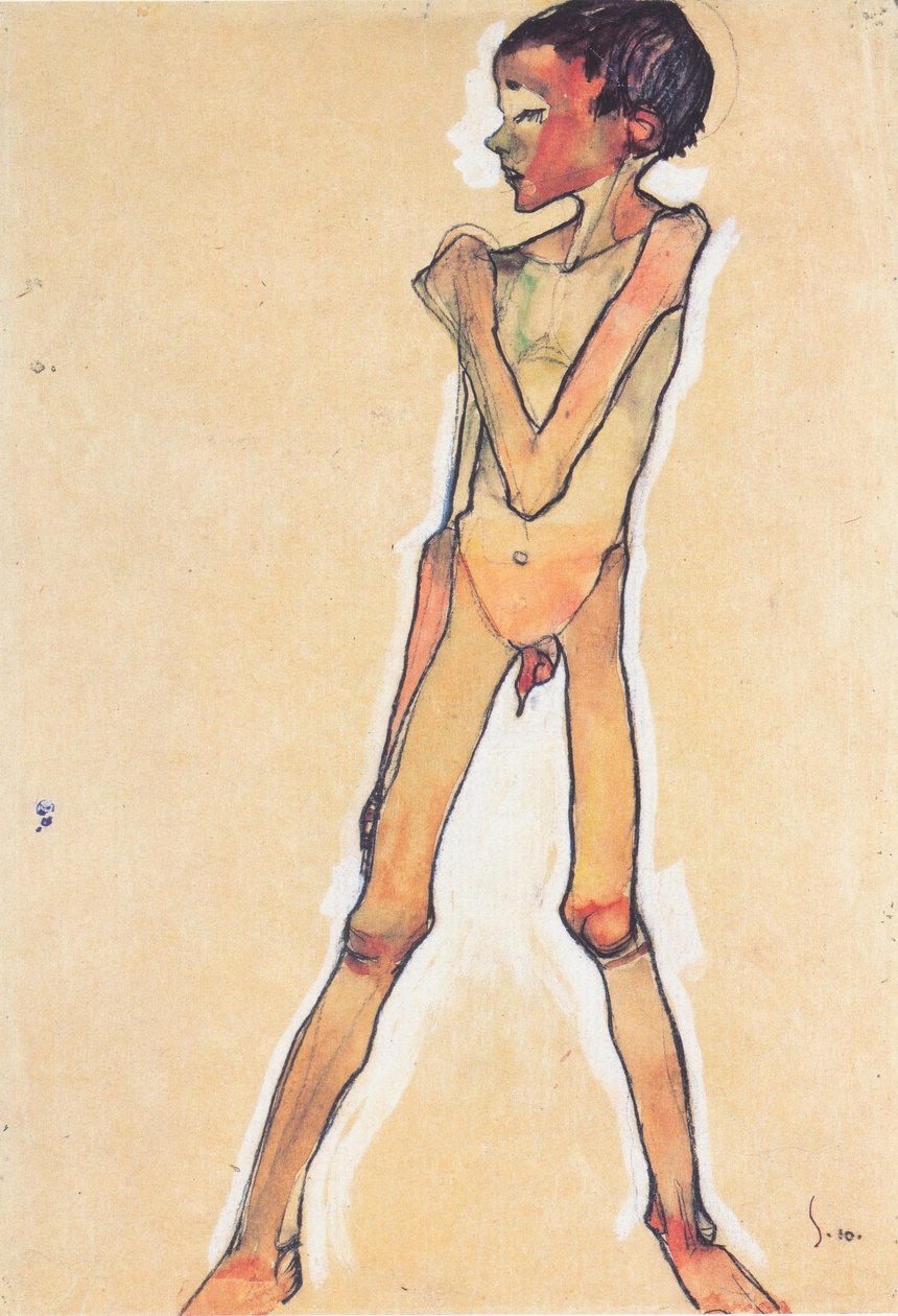 常设男孩的机智 作者 埃贡·席勒（Egon Schiele）