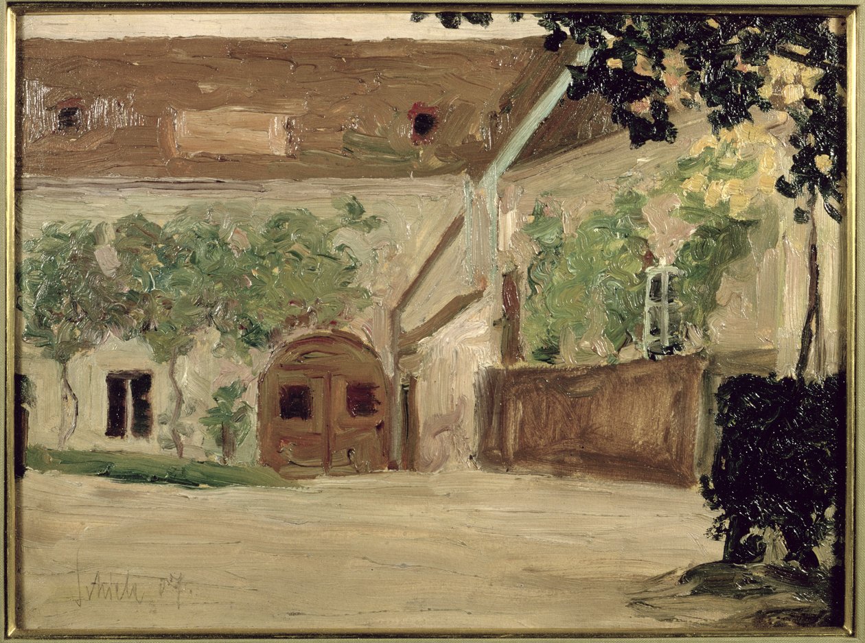 1907年在克洛斯特新堡的乔纳工作室 作者 埃贡·席勒（Egon Schiele）