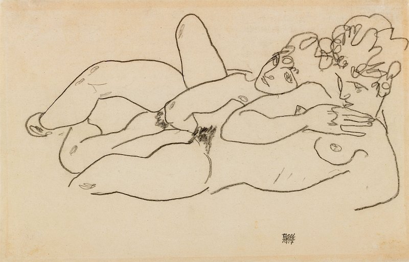 两个说谎的文件 作者 埃贡·席勒（Egon Schiele）