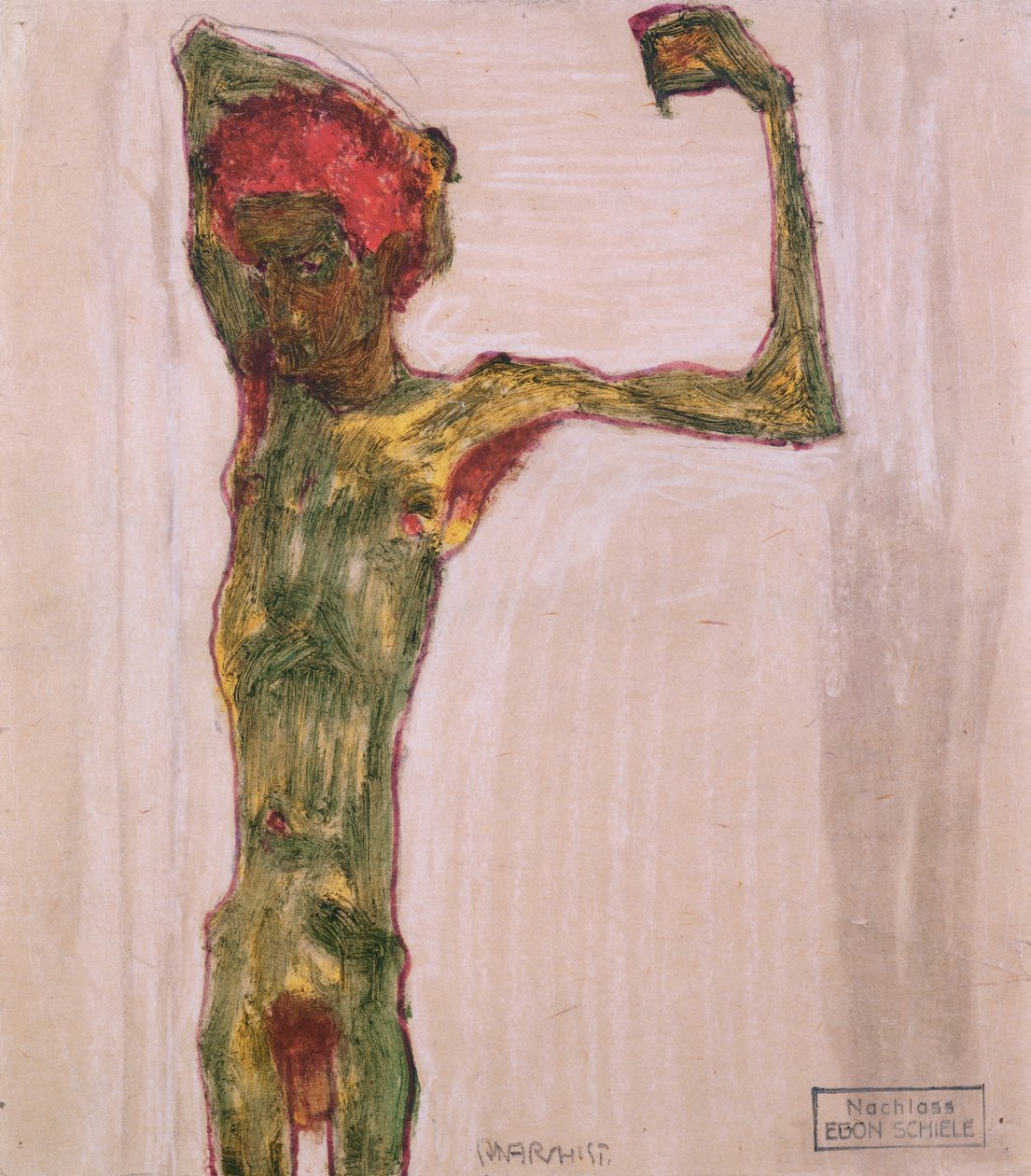 无政府主义者，c.1909-10 作者 埃贡·席勒（Egon Schiele）