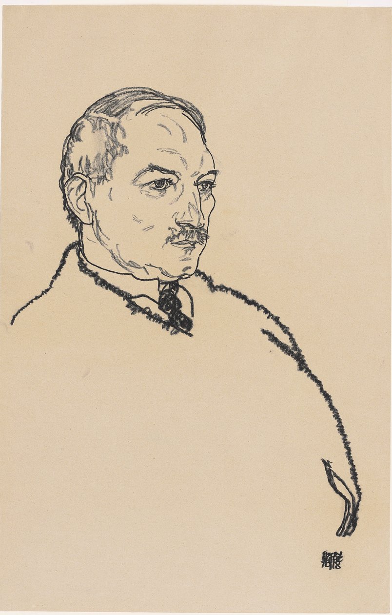 奥古斯特·莱德勒（August Lederer），1918年 作者 埃贡·席勒（Egon Schiele）