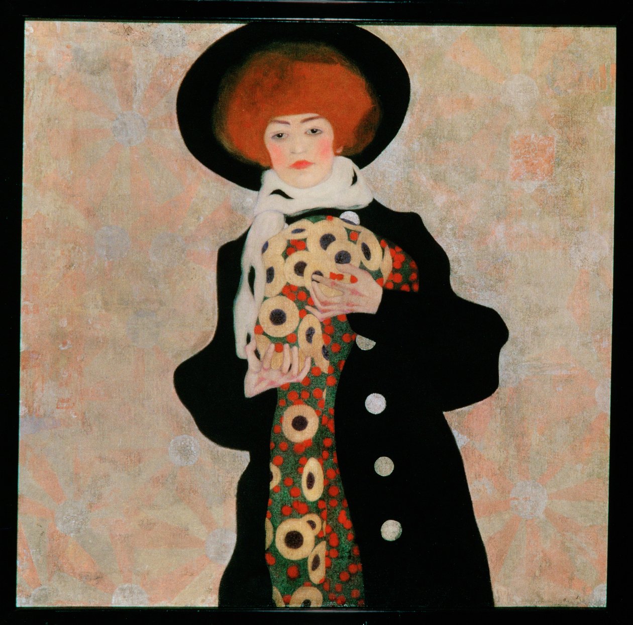 Bildnis einer Frau mit schwarzem Hut [Portrait of a ... 作者 埃贡·席勒（Egon Schiele）