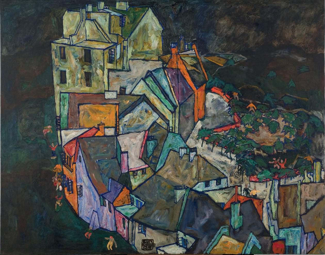 房屋新月III 作者 埃贡·席勒（Egon Schiele）