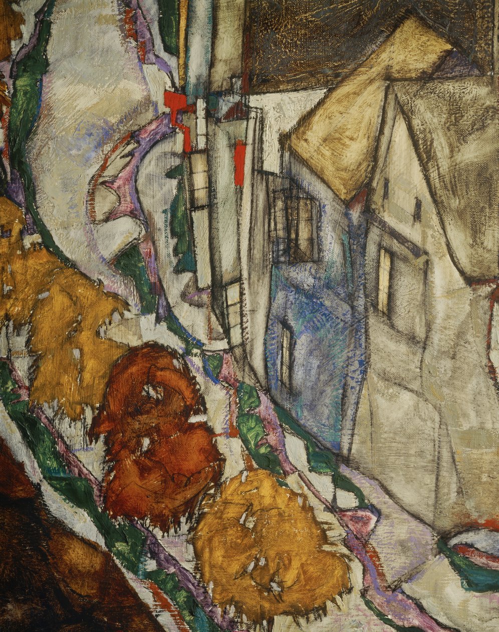 房屋拱门二......（布面油画） 作者 埃贡·席勒（Egon Schiele）