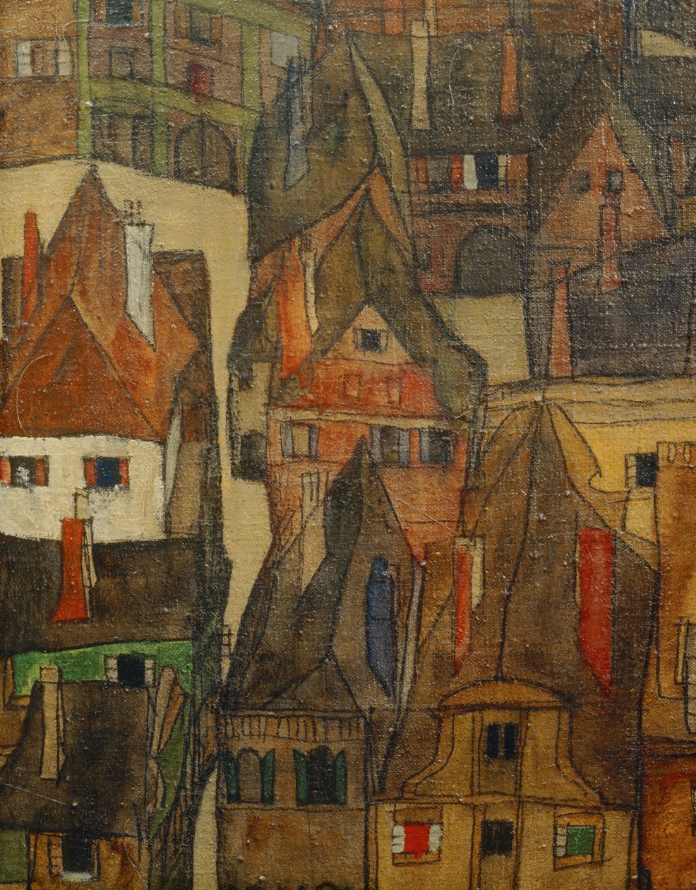 小城，也是小城（布面油画） 作者 埃贡·席勒（Egon Schiele）