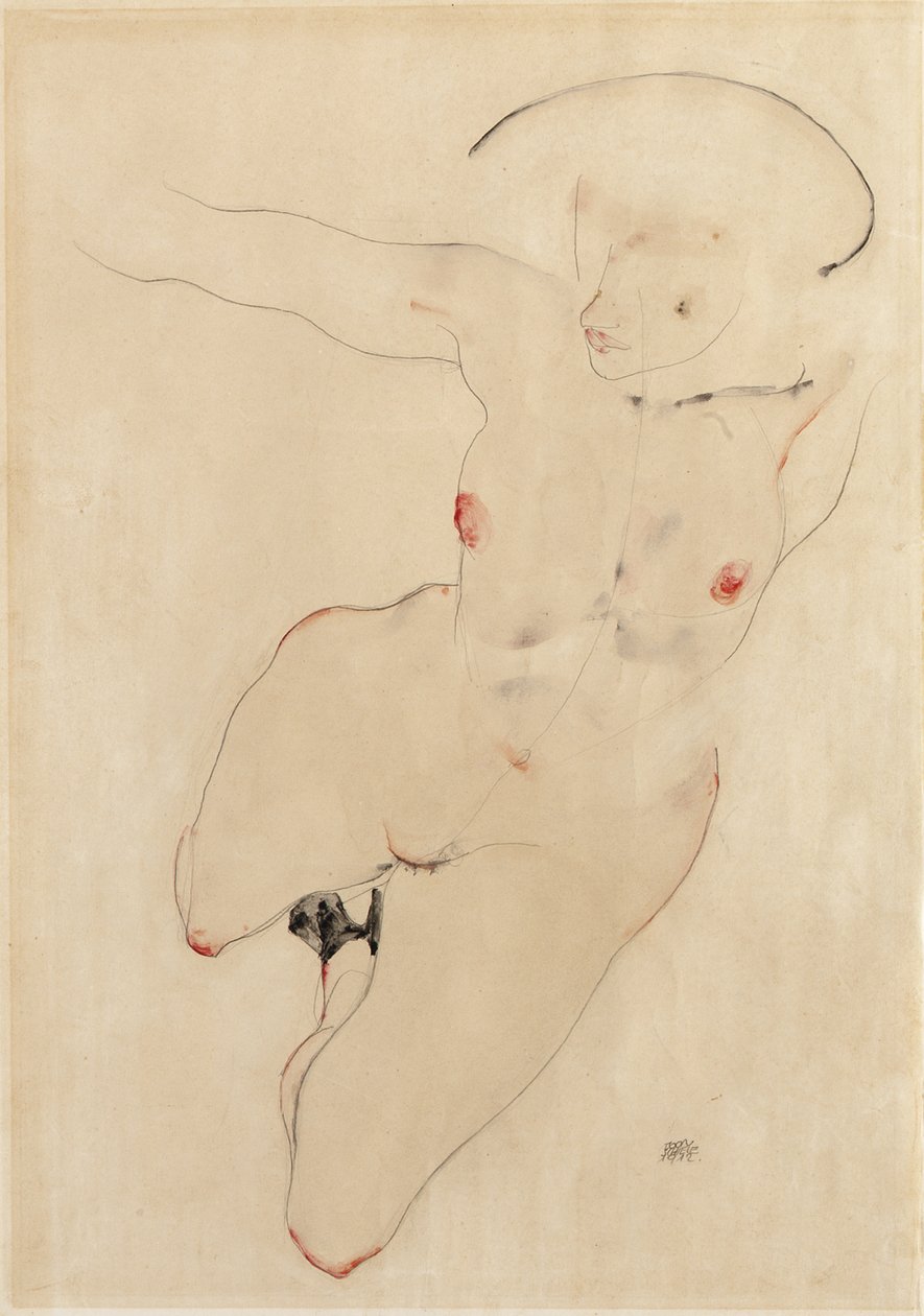裸女，1912年 作者 埃贡·席勒（Egon Schiele）