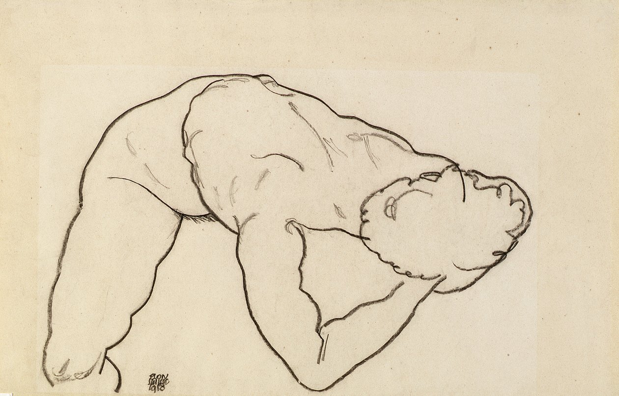 裸女，1918年 作者 埃贡·席勒（Egon Schiele）