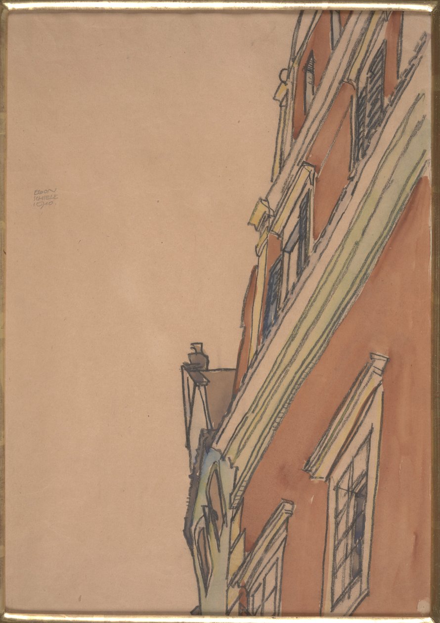 建筑物正视图：克鲁玛之家 作者 埃贡·席勒（Egon Schiele）