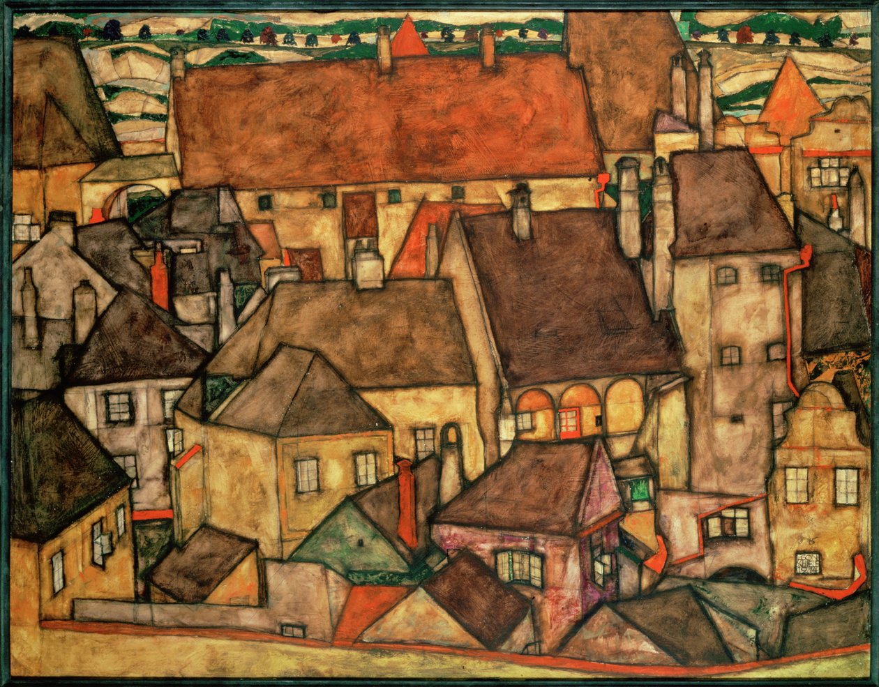 黄色城市 ... 作者 埃贡·席勒（Egon Schiele）