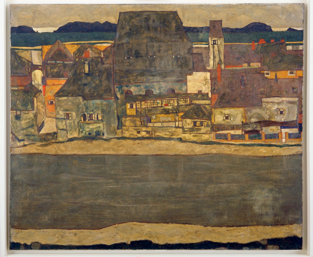 Häuser am Fluss II -Houses on the river II ... 作者 埃贡·席勒（Egon Schiele）